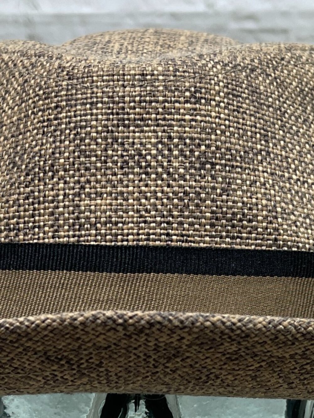 TAN AND BLACK TWEED LIKE FEDORA - Picture 11 of 12